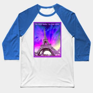 The Eiffel Tower Colorful Abstract Whimsical Print Baseball T-Shirt